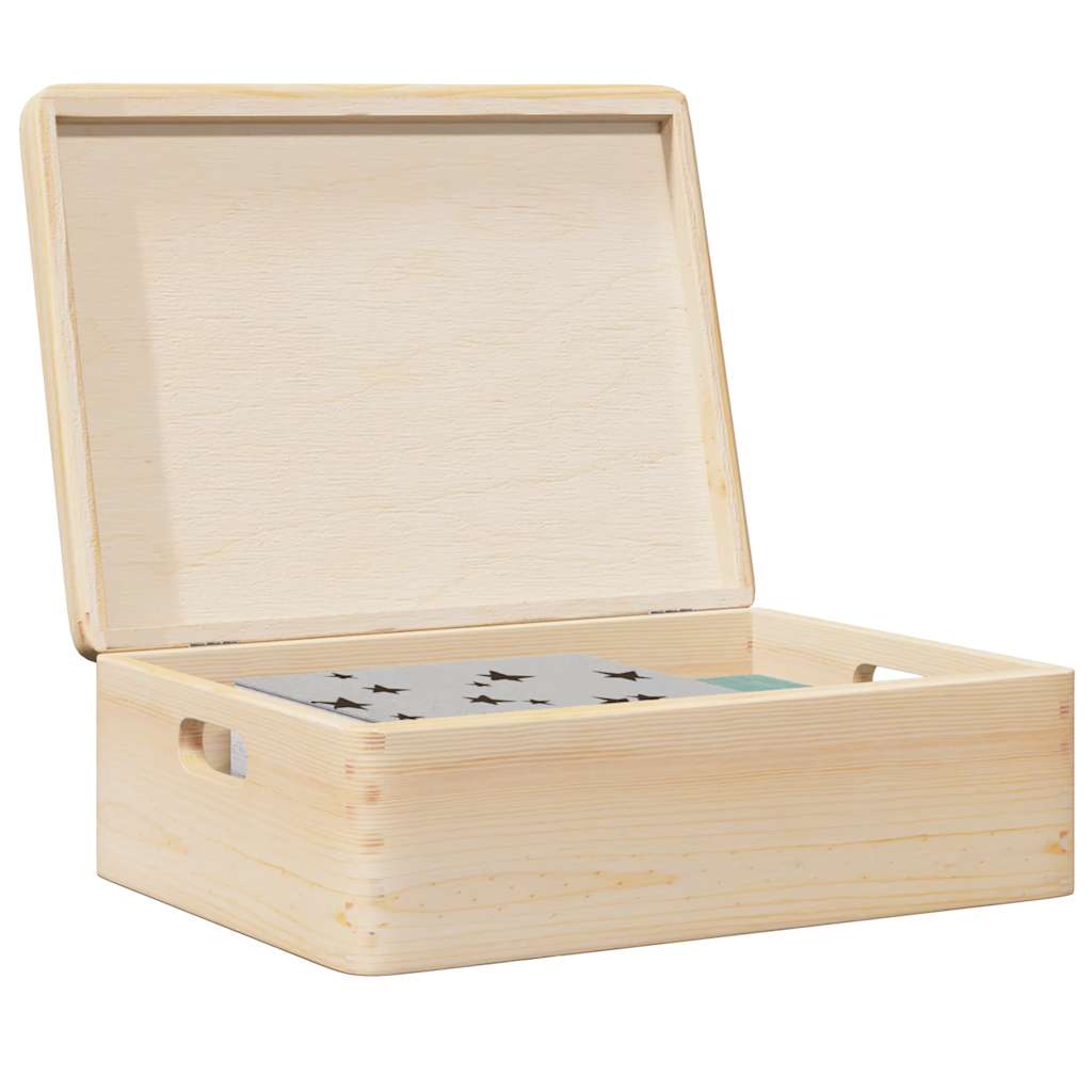 VIDAXL -Holzkiste mit Deckelgriffen 40x30x13cm Festkiefer