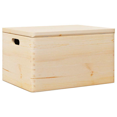 VIDAXL -Holzkiste mit Deckelgriffen 40x30x23cm Festkiefer