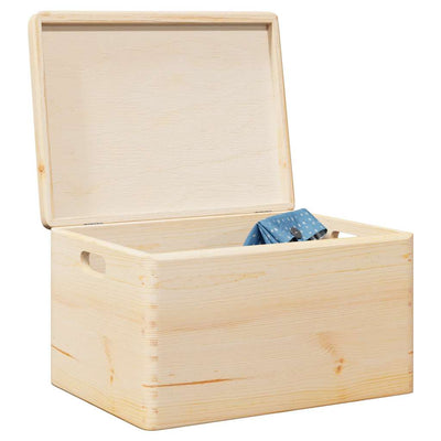 VIDAXL -Holzkiste mit Deckelgriffen 40x30x23cm Festkiefer