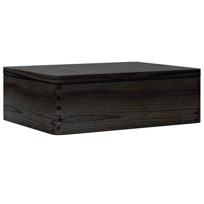 VIDAXL -Holzkiste mit Deckel 40x30x13 cm Festkiefer schwarz