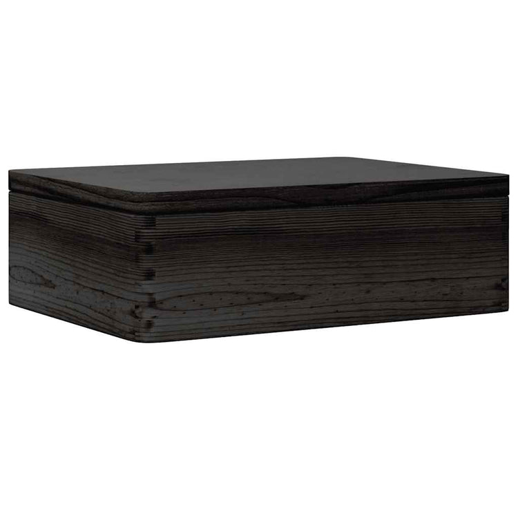VIDAXL -Holzkiste mit Deckel 40x30x13 cm Festkiefer schwarz