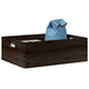 Vidaxl Holzkiste mit Griffen 40x30x13 cm Festkiefer schwarz