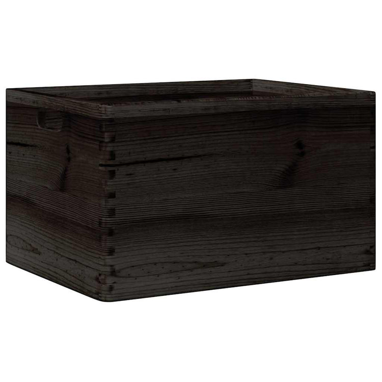 Vidaxl Holzkiste mit Griffen 40x30x23 cm Festkiefer schwarz