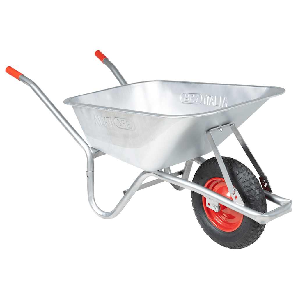Vidaxl -Schubkarren 90 l 150 kg verzinkter Stahl und Kunststoff