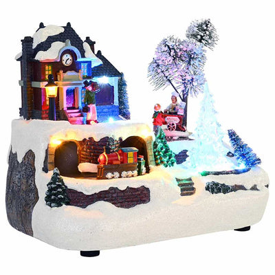 Vidaxl Weihnachtstischaufbau mehrfarbig 23,5 x 16 x 18,5 cm Kunststoff