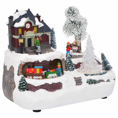 Vidaxl Weihnachtstischaufbau mehrfarbig 23,5 x 16 x 18,5 cm Kunststoff
