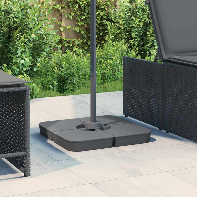 VIDAXL 4-teiliger Set Parasol Fuß für Cross Foot Parasol 100 kg pp