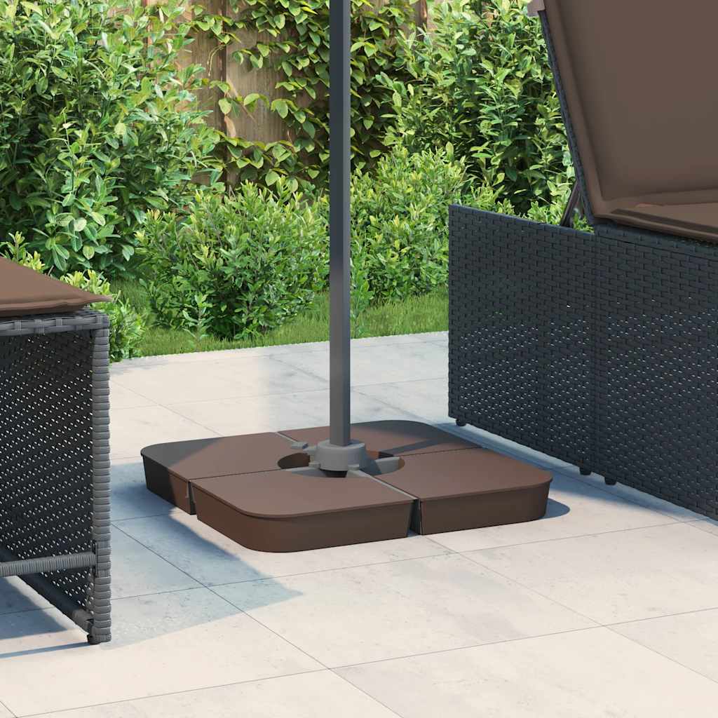 VIDAXL 4-teiliger Set Parasol Fuß für Cross Foot Parasol 100 kg pp