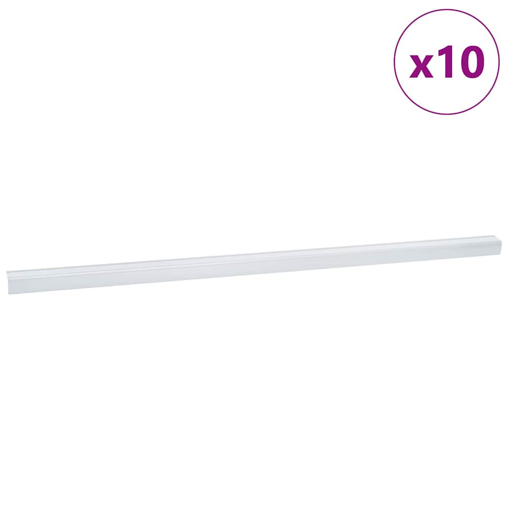 Vidaxxl Treppenprofile 10 Stück Silber 67 x 3,5 x 3 cm Aluminium