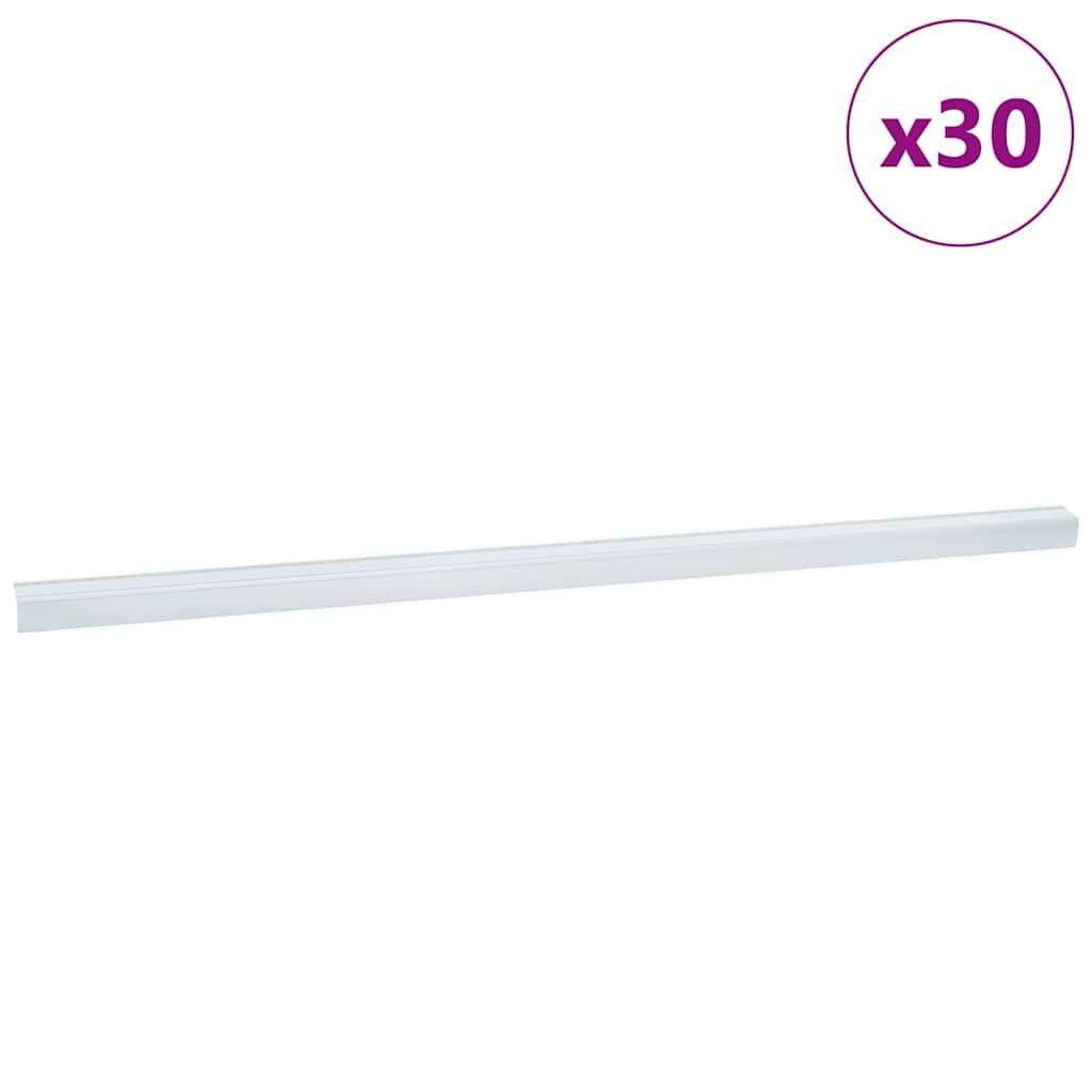 Vidaxx Treppenprofile 30 Stück Silber 67 x 3,5 x 3 cm Aluminium