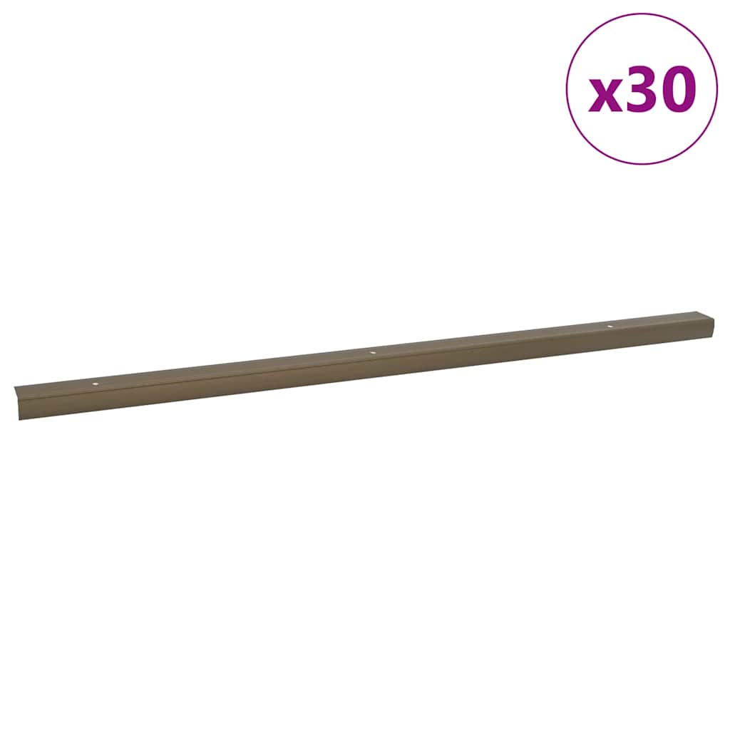 Vidaxxl Treppenprofile 30 Stück braun 67 x 3 x 2 cm Aluminium