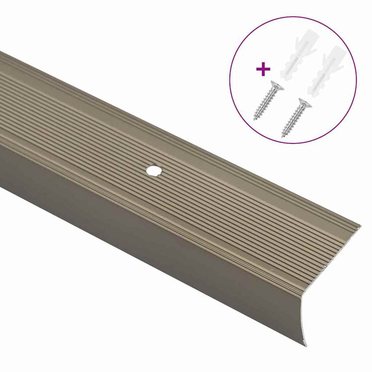 Vidaxxl Treppenprofile 30 Stück Champagner 67 x 3 x 2 cm Aluminium