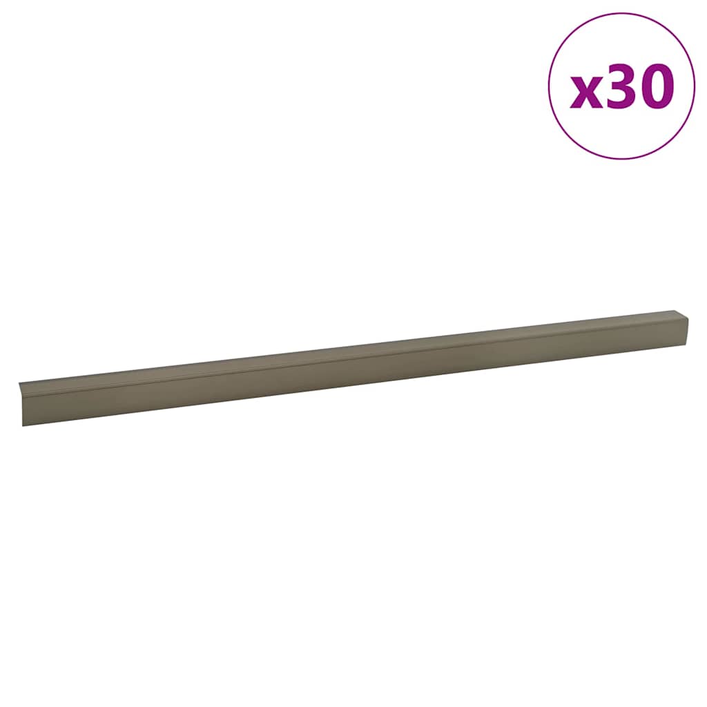 Vidaxxl Treppenprofile 30 Stück Champagner 67 x 3 x 2 cm Aluminium