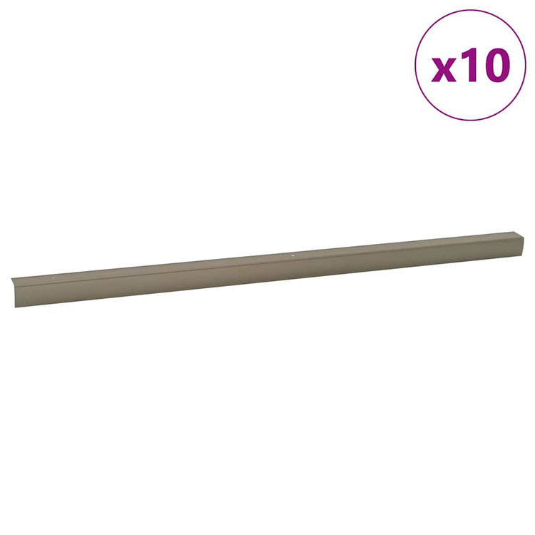 Vidaxxl Treppenprofile 10 Stück Champagner 67 x 3,5 x 3 cm Aluminium