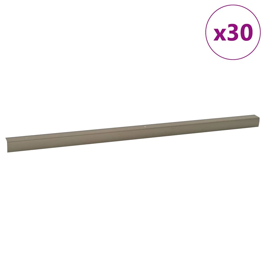 Vidaxx Treppenprofile 30 Stück Champagner 67 x 3,5 x 3 cm Aluminium