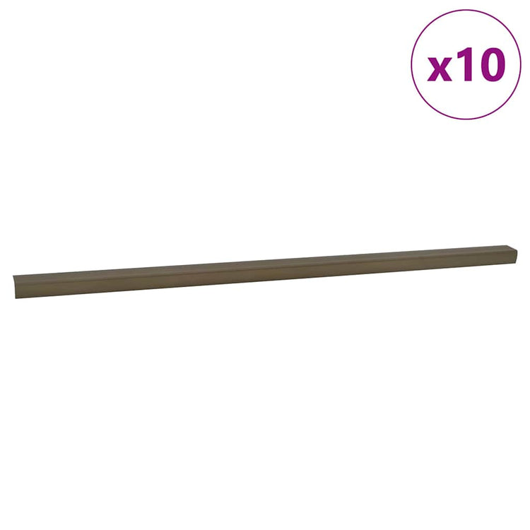 Vidaxxl Treppenprofile 10 Stück braun 67 x 3 x 2 cm Aluminium