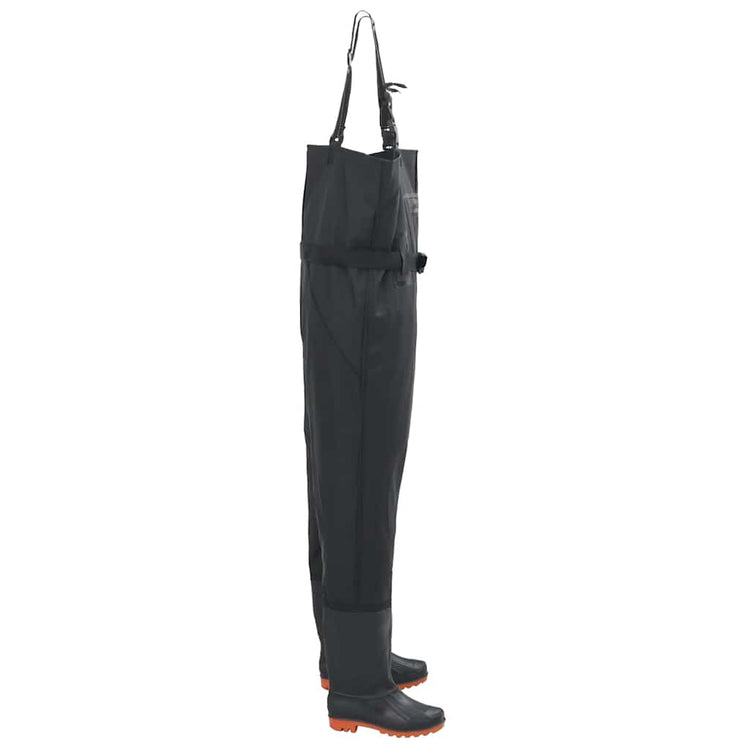 Vidaxl Waadpak mit Stiefeln und Gürtelgröße 38 Schwarz