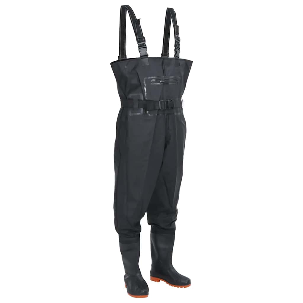 Vidaxl Waadpak mit Stiefeln und Gürtelgröße 41 Schwarz