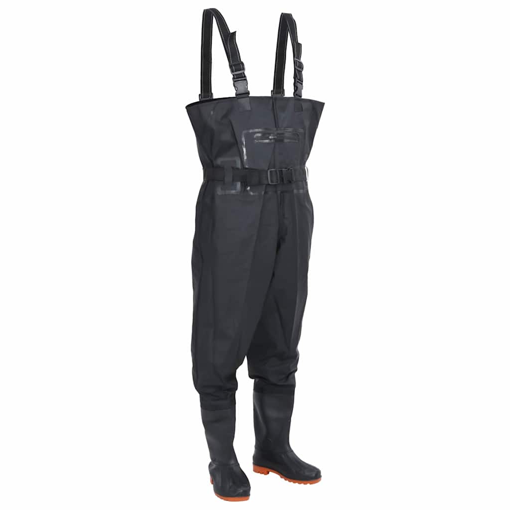 Vidaxl Waadpak mit Stiefeln und Gürtelgröße 43 Schwarz