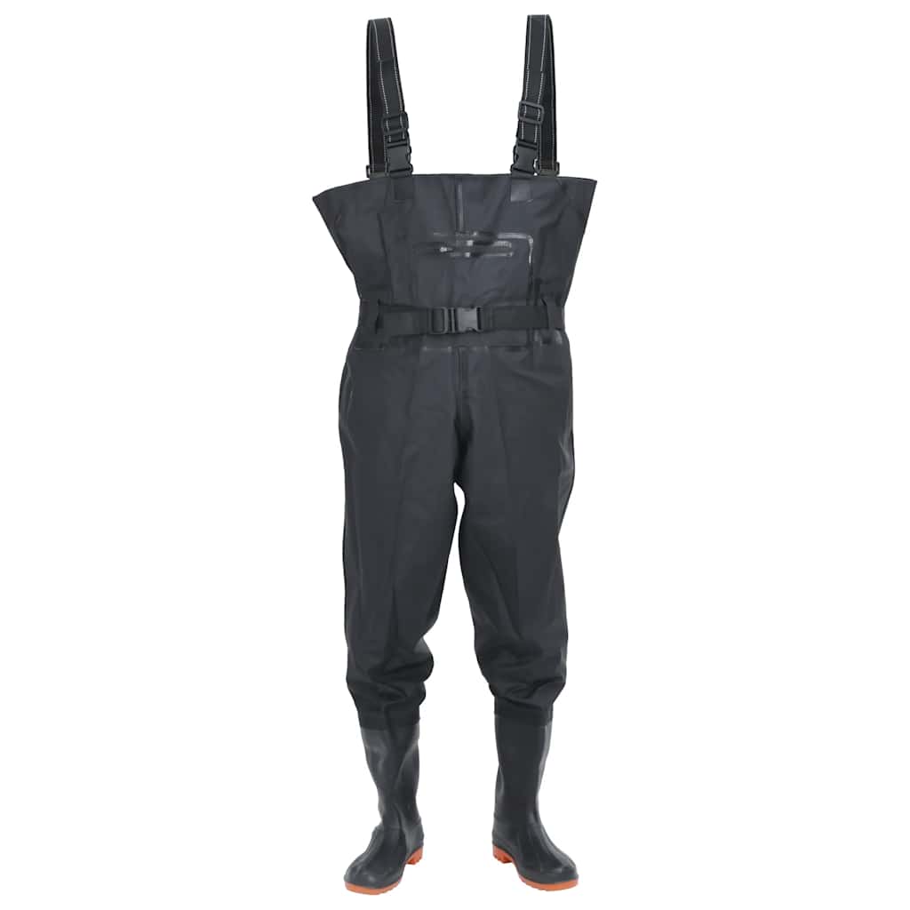 Vidaxl Waadpak mit Stiefeln und Gürtelgröße 43 Schwarz