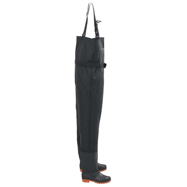 Vidaxl Waadpak mit Stiefeln und Gürtelgröße 44 Schwarz