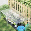 Vidaxl transparentes Planen mit Segelringen 1x2 m Polyethylen