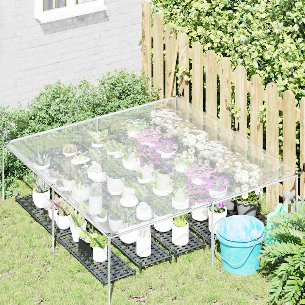 Vidaxl transparente Tarke mit Segelringen 2x2 m Polyethylen