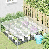 Vidaxl transparente Tarke mit Segelringen 2x2 m Polyethylen - afbeelding 3