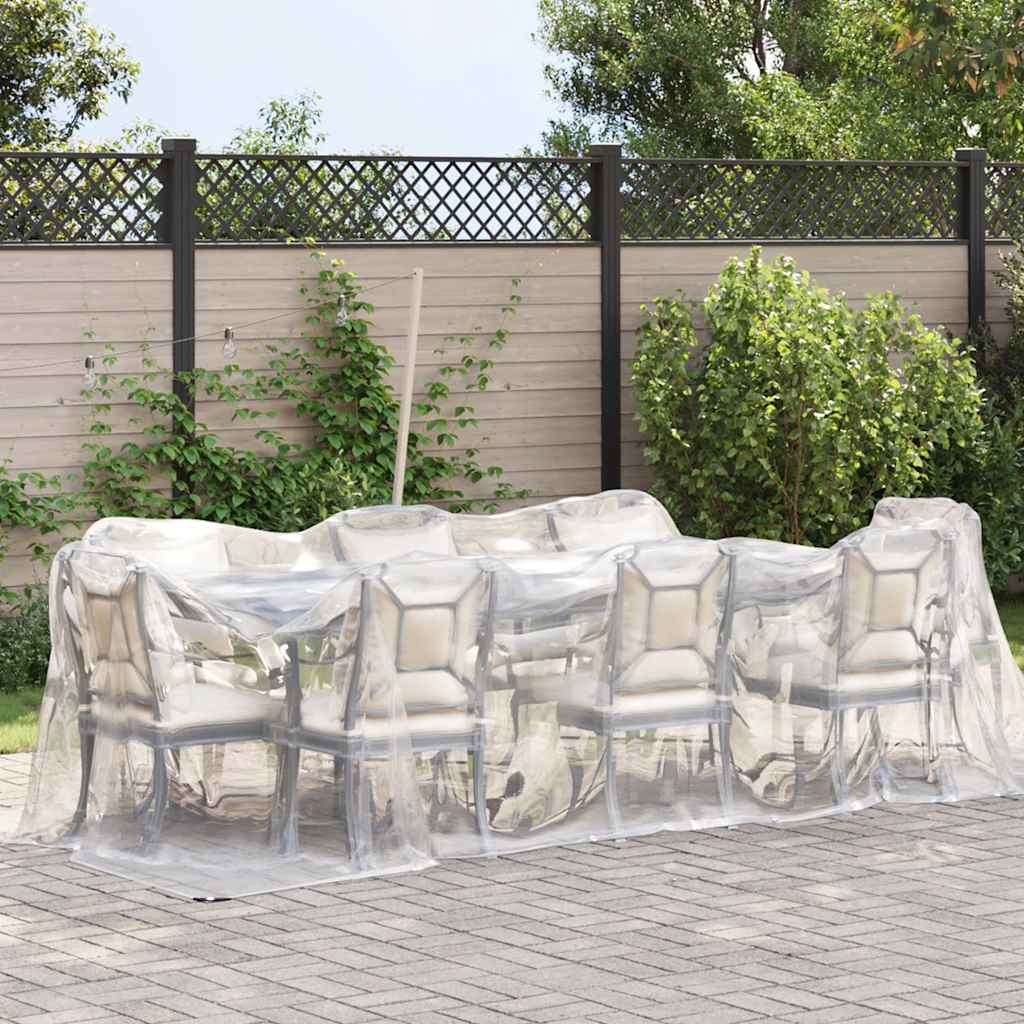 Vidaxl transparente Tarke mit Segelringen 2x5 m Polyethylen