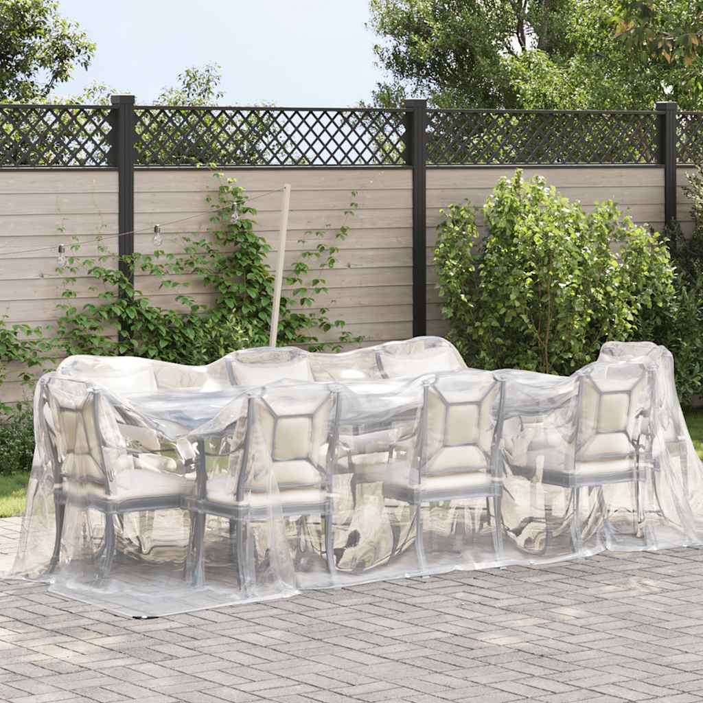 Vidaxl transparentes Planen mit Segelringen 2x6 m Polyethylen