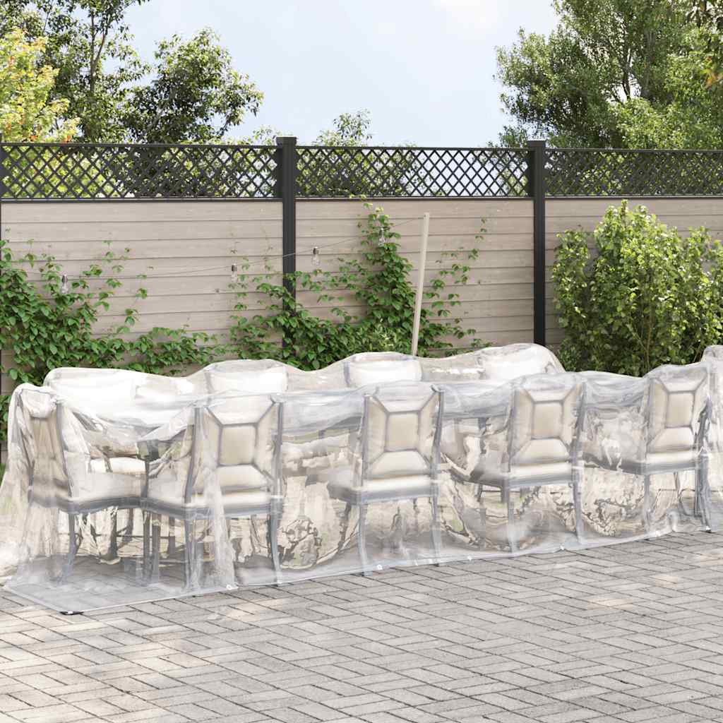Vidaxl transparente Tarke mit Segelringen 2x8 m Polyethylen