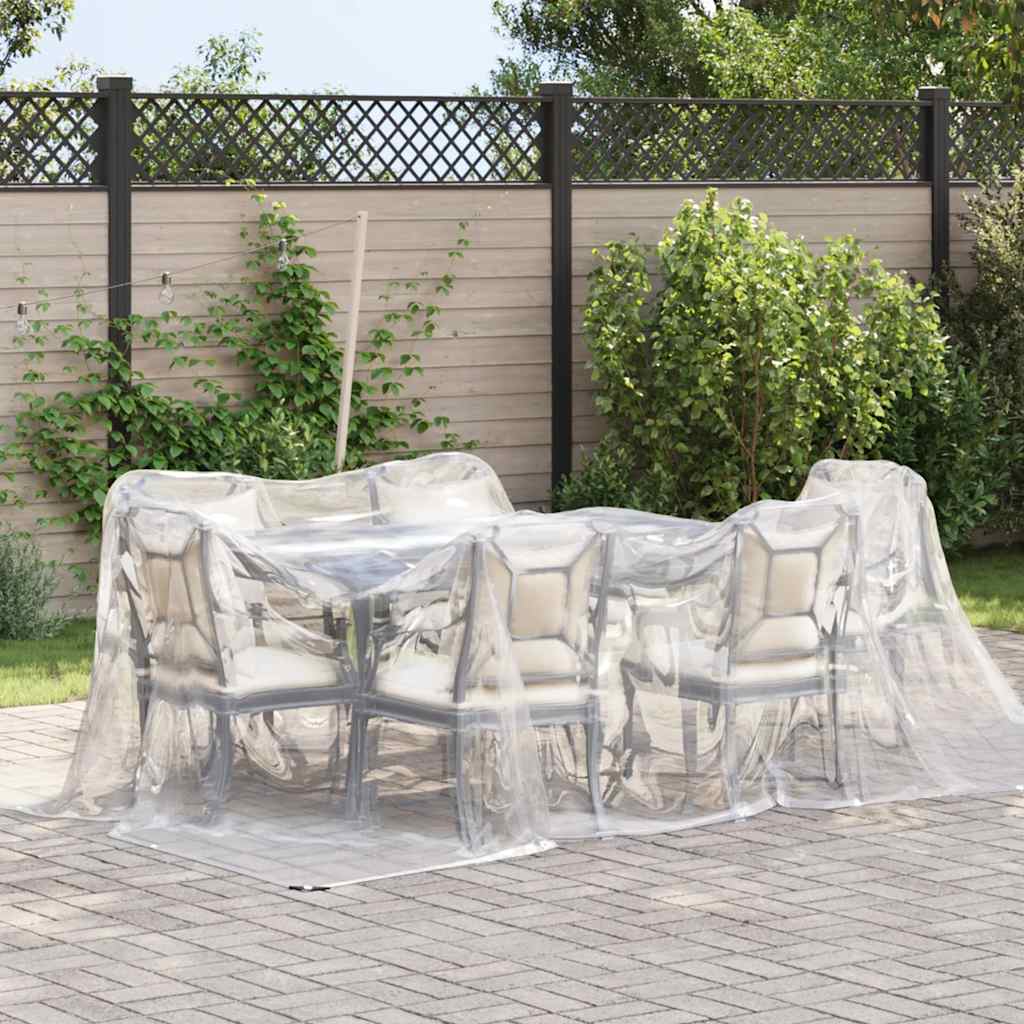 Vidaxl transparentes Planin mit Segelringen 3x3 m Polyethylen