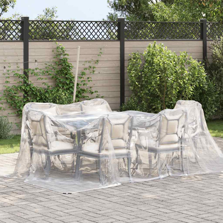 Vidaxl transparente Tarke mit Segelringen 3x4 m Polyethylen