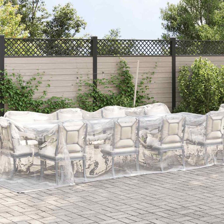 Vidaxl transparentes Planin mit Segelringen 3x12 M Polyethylen