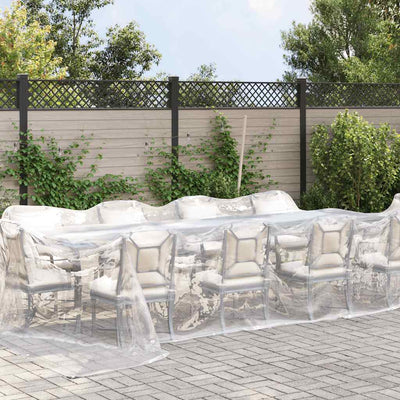 Vidaxl transparentes Planen mit Segelringen 4x10 m Polyethylen