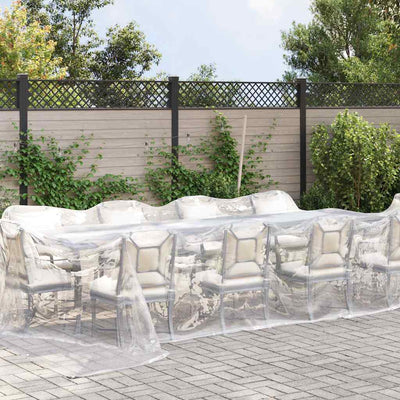 Vidaxl transparentes Planin mit Segelringen 4x12 M Polyethylen