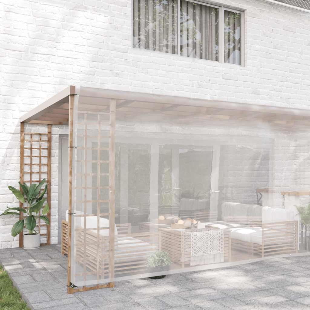 Vidaxl transparentes Planen mit Segelringen 5x10 m Polyethylen