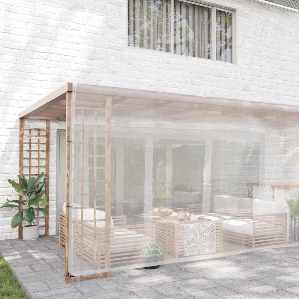 Vidaxl transparentes Planen mit Segelringen 6x10 m Polyethylen