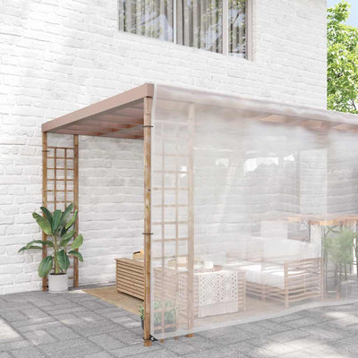Vidaxl transparentes Planen mit Segelringen 8x8 m Polyethylen