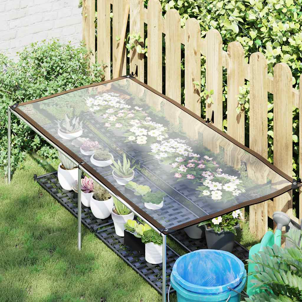 Vidaxl transparentes Planen mit Segelringen 1x2 m Polyethylen