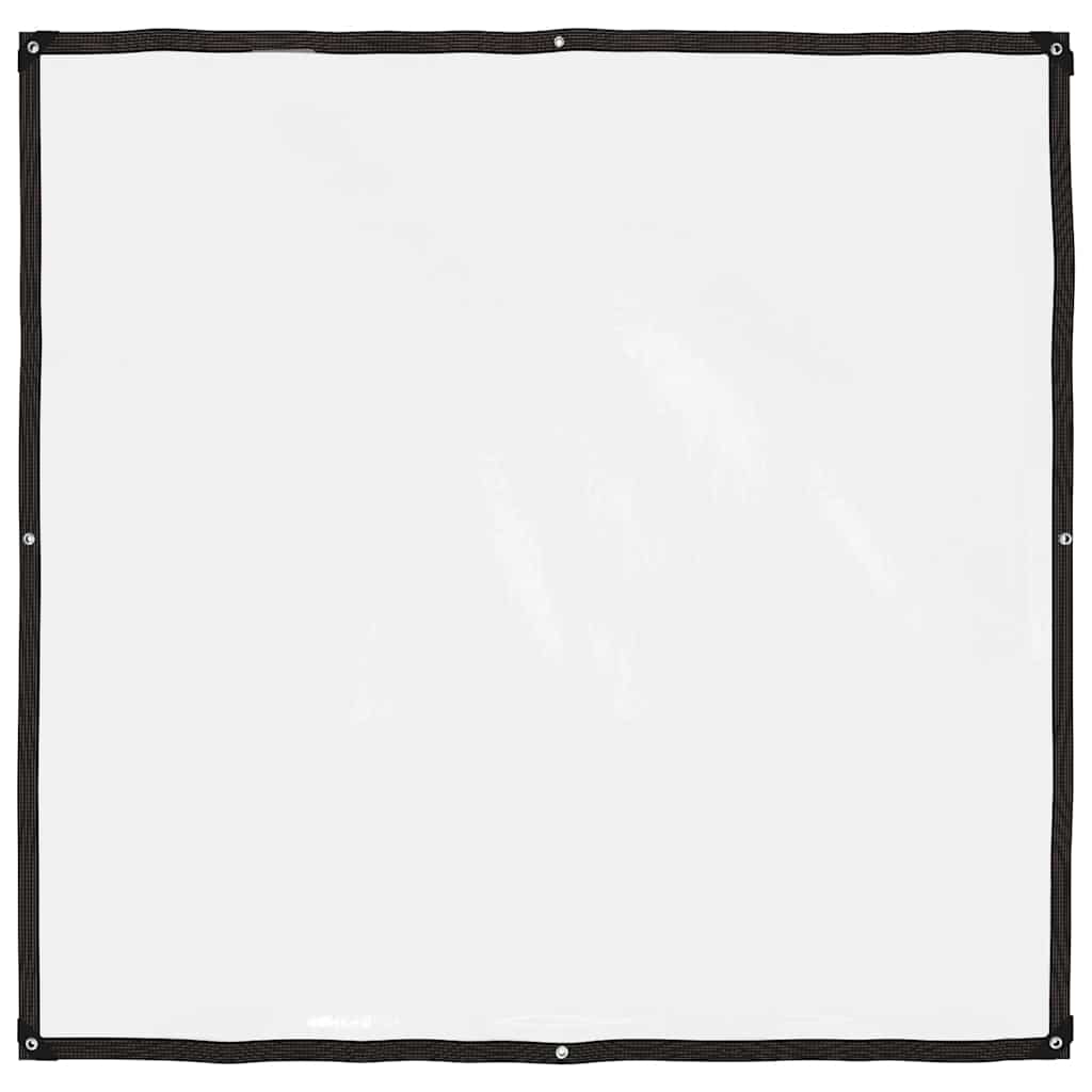 Vidaxl transparente Tarke mit Segelringen 2x2 m Polyethylen