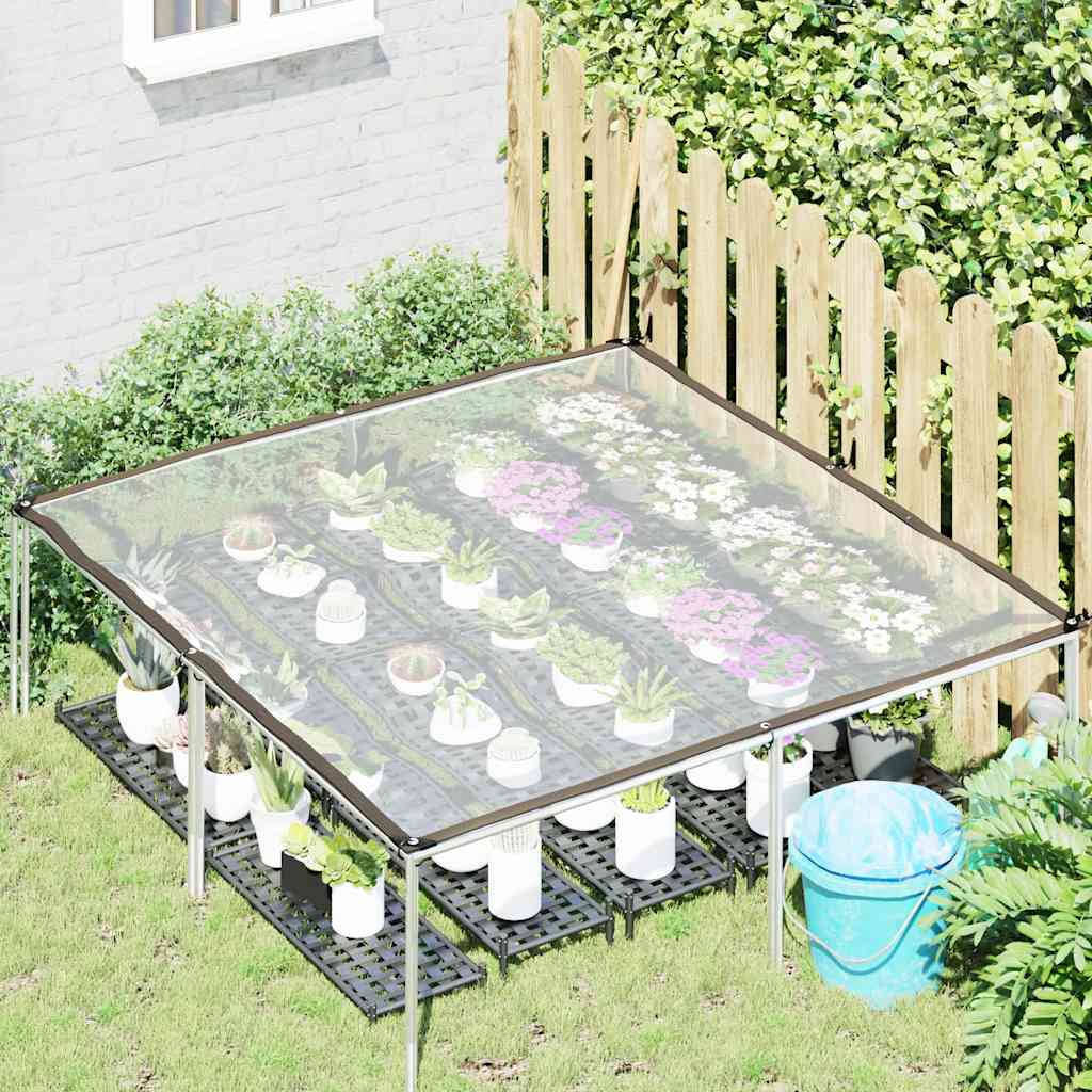 Vidaxl transparente Tarke mit Segelringen 2x2 m Polyethylen
