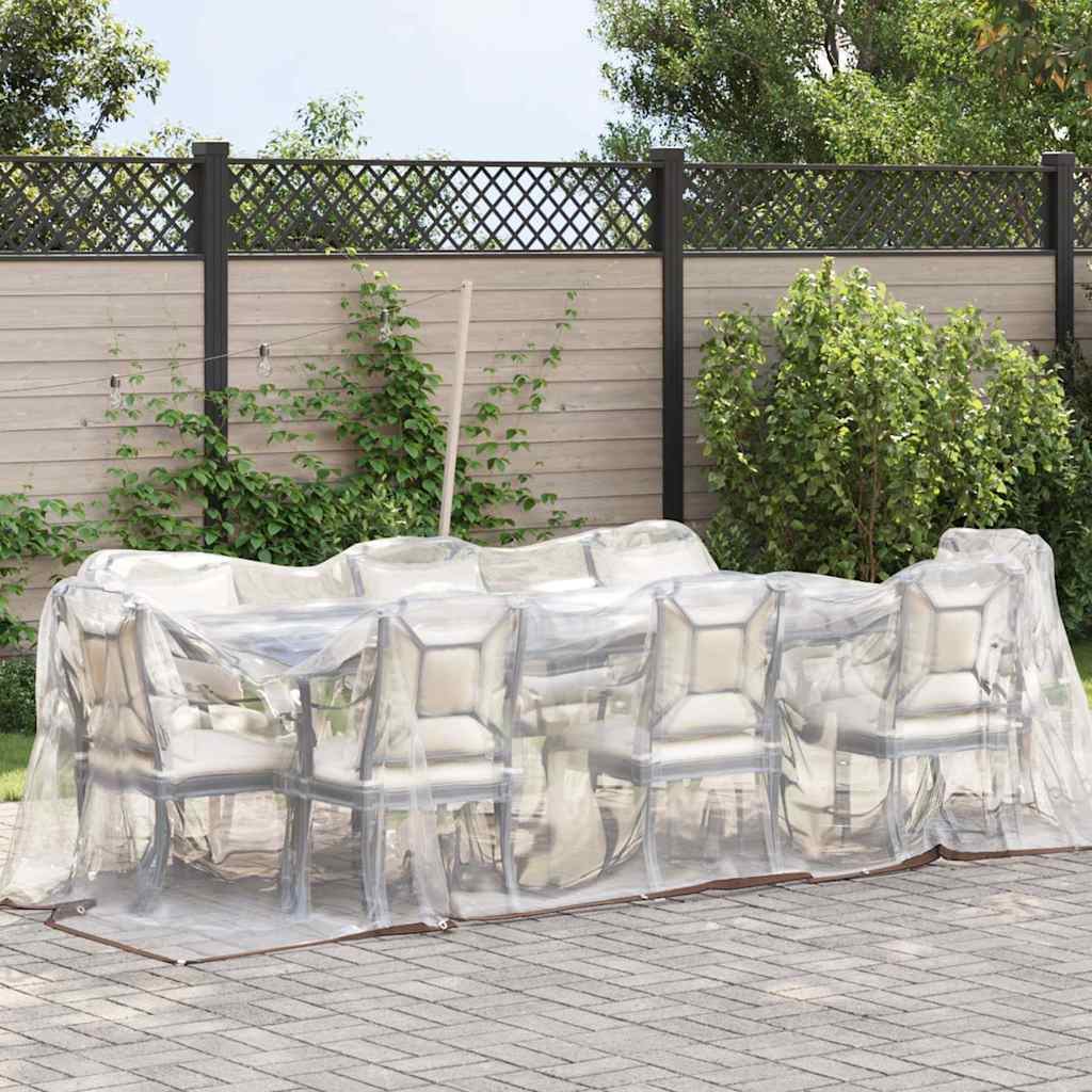 Vidaxl transparente Tarke mit Segelringen 2x8 m Polyethylen