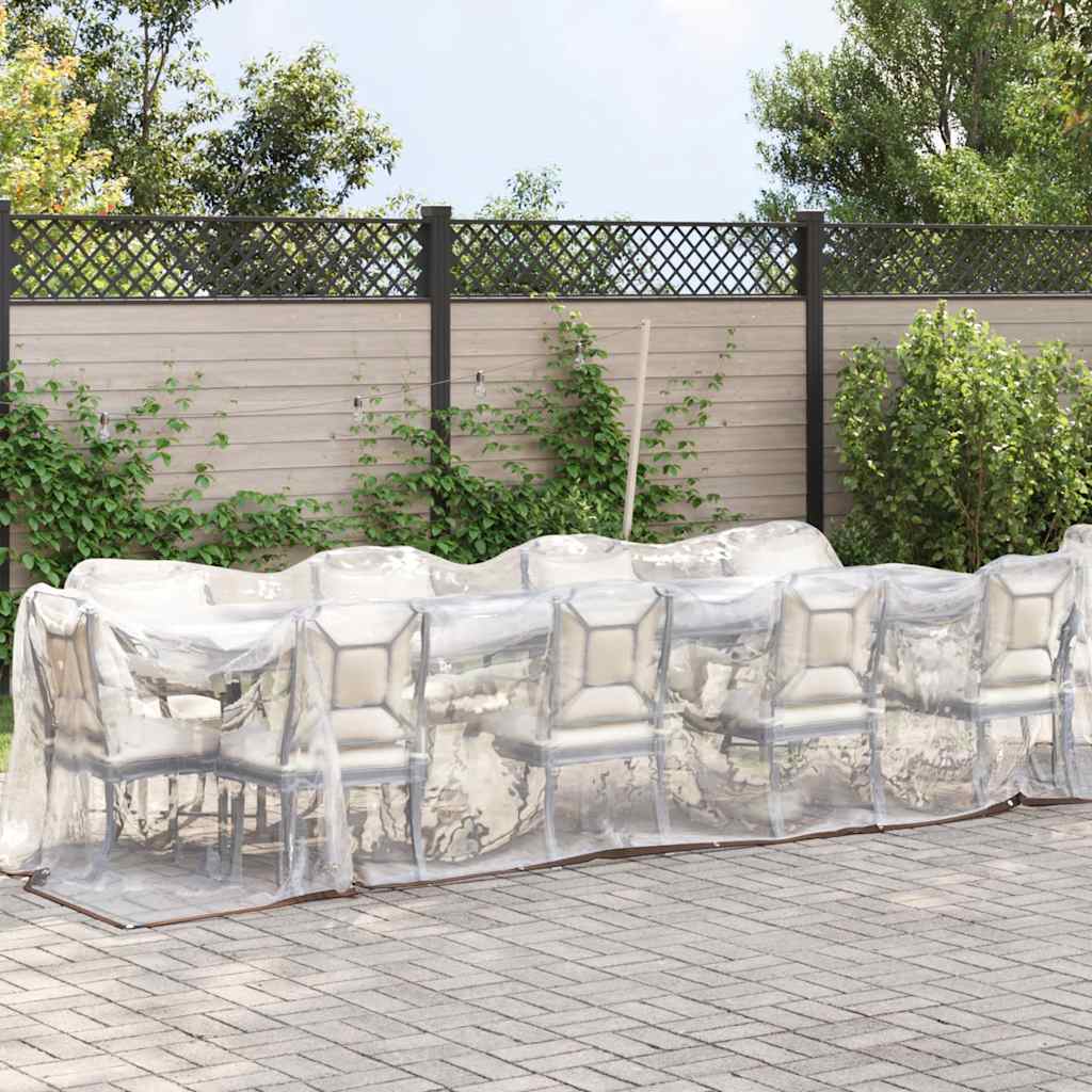 Vidaxl transparente Tarke mit Segelringen 2x12 M Polyethylen