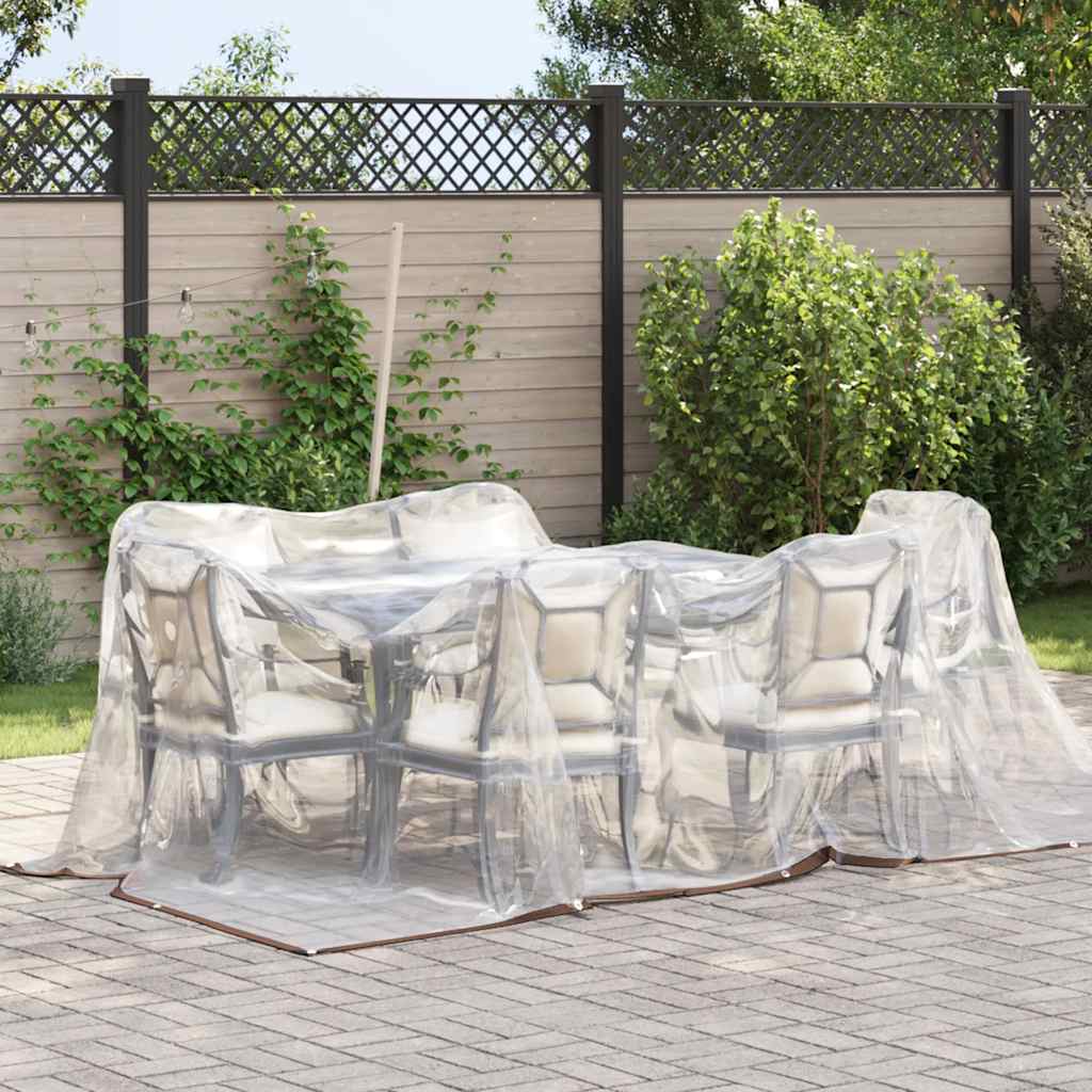Vidaxl transparente Tarke mit Segelringen 3x4 m Polyethylen