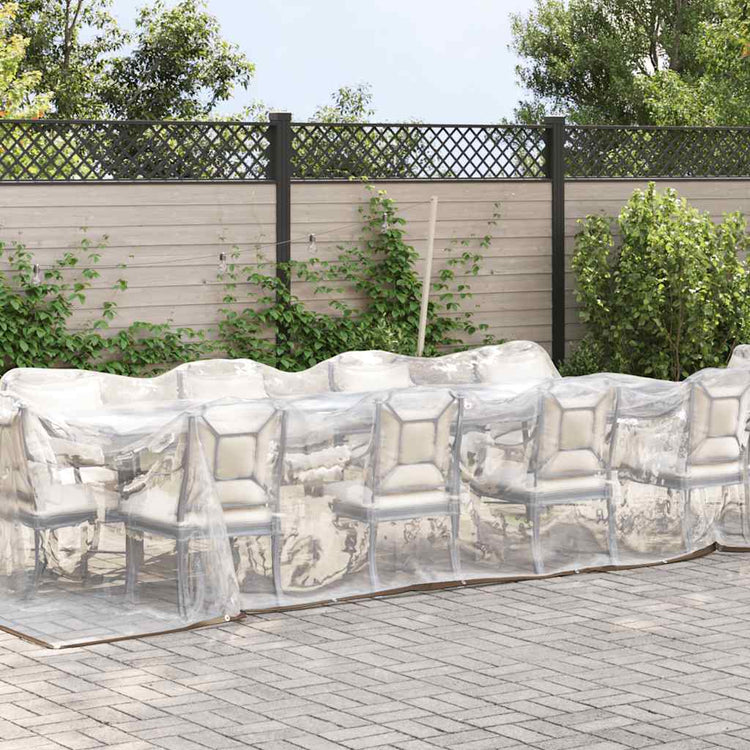 Vidaxl transparentes Planin mit Segelringen 3x12 M Polyethylen