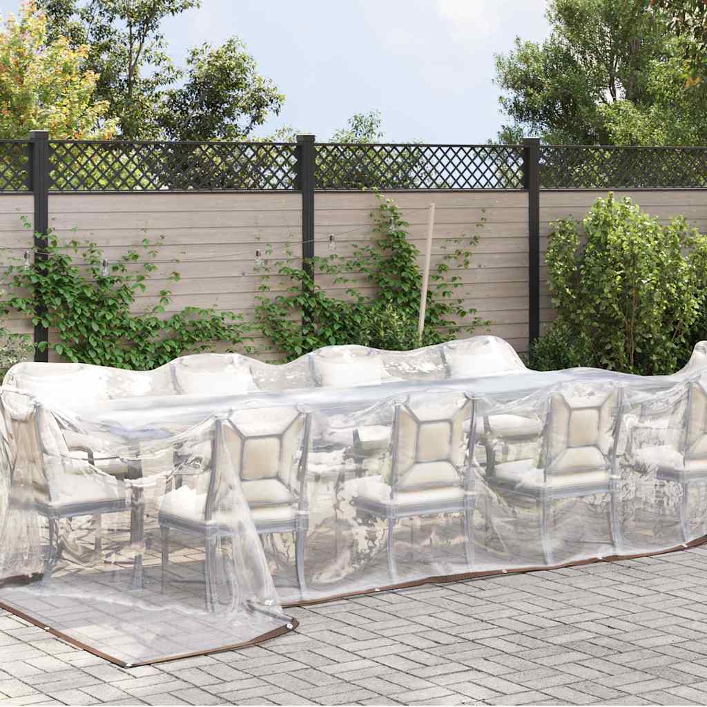 Vidaxl transparentes Planen mit Segelringen 5x8 m Polyethylen