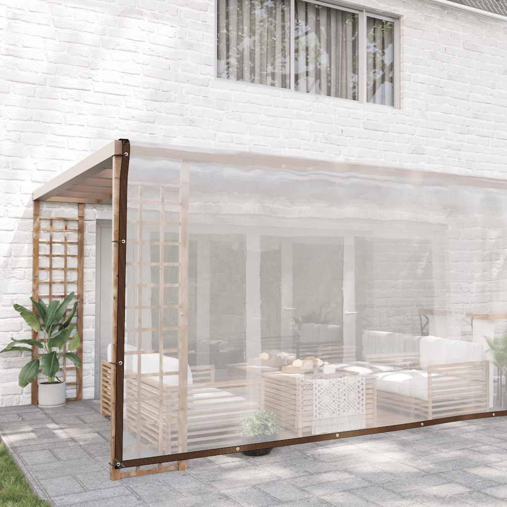 Vidaxl transparente Tarke mit Segelringen 5x12 m Polyethylen