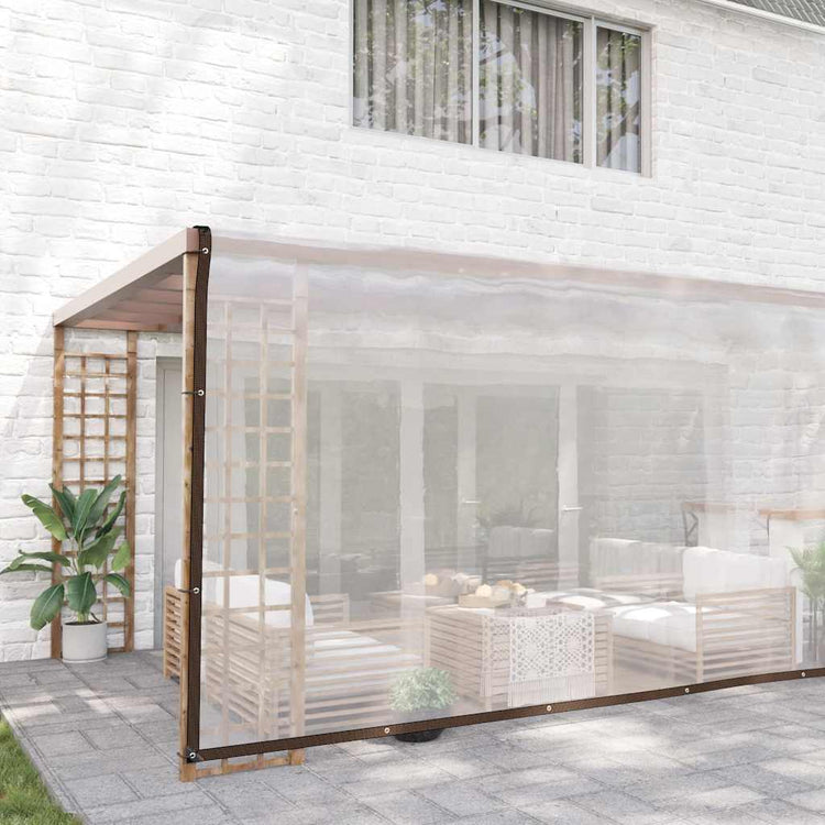 Vidaxl transparentes Planen mit Segelringen 6x6 m Polyethylen
