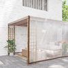 Vidaxl transparente Tarke mit Segelringen 8x10 m Polyethylen